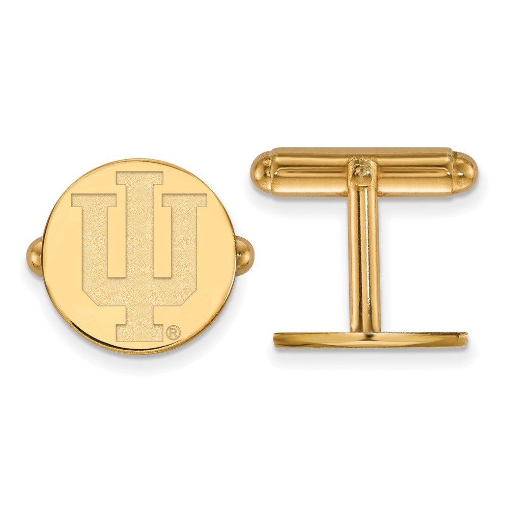 LogoArt 14k Yellow Gold Indiana University Cuff Links