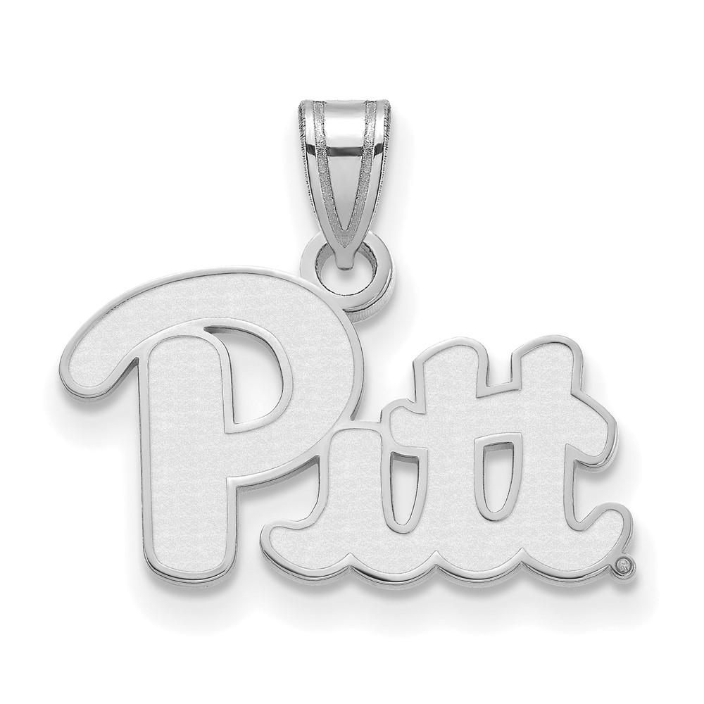 LogoArt 14k White Gold U. of Pittsburgh Small 'Pitt' Pendant