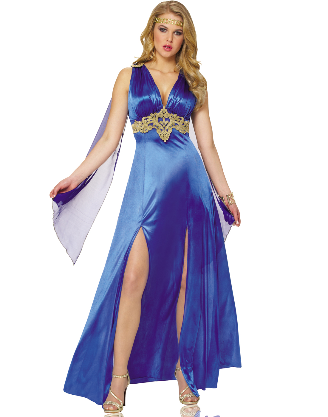 franco sexy blue greek roman goddess toga renaissance womens halloween costume