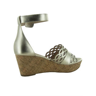 Isaac Mizrahi Live Isaac Mizrahi Live Womens Macie Leather Wedge Sandal Shoe