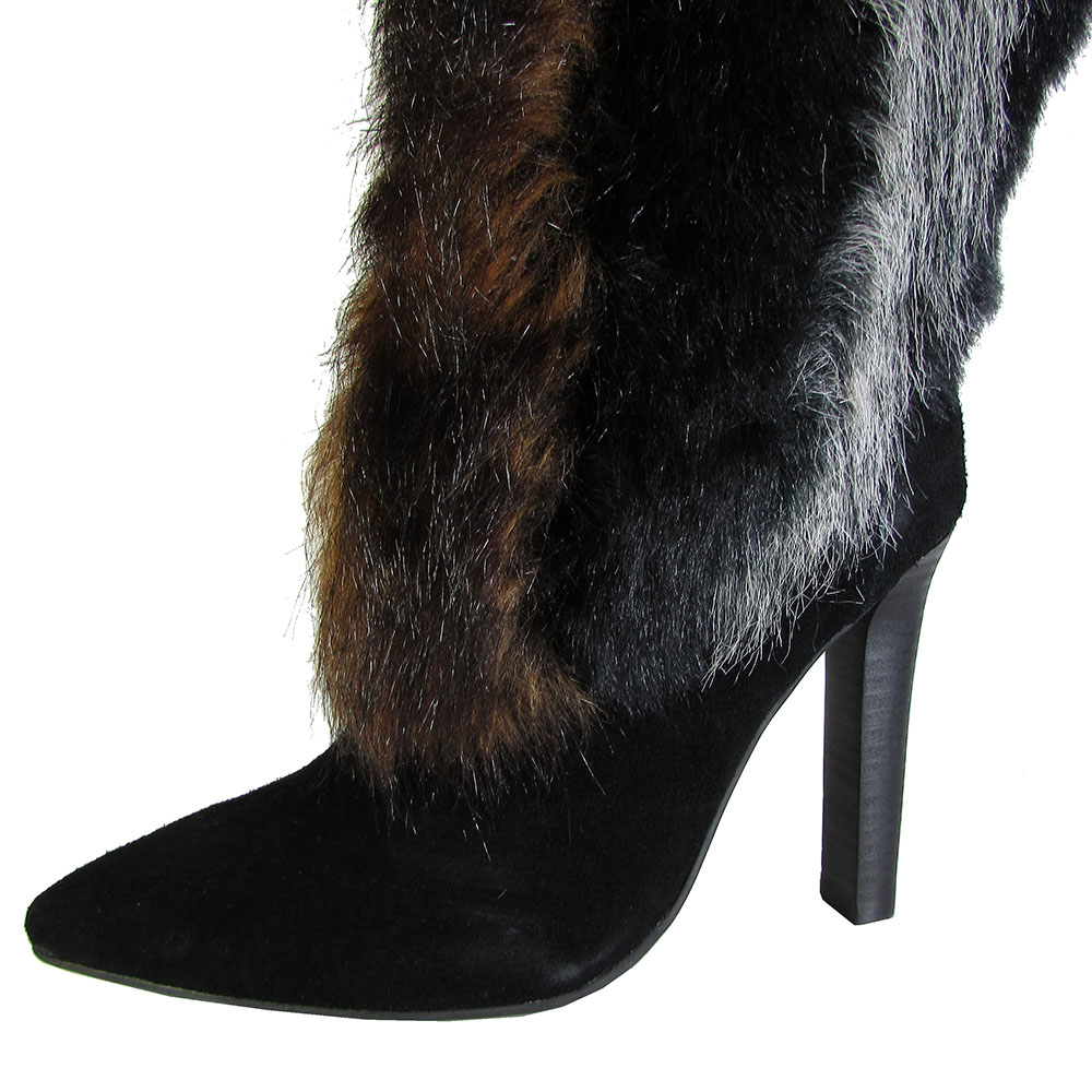 Jeffrey Campbell 'Mouk-2' Knee High Faux Fur Boot Shoe