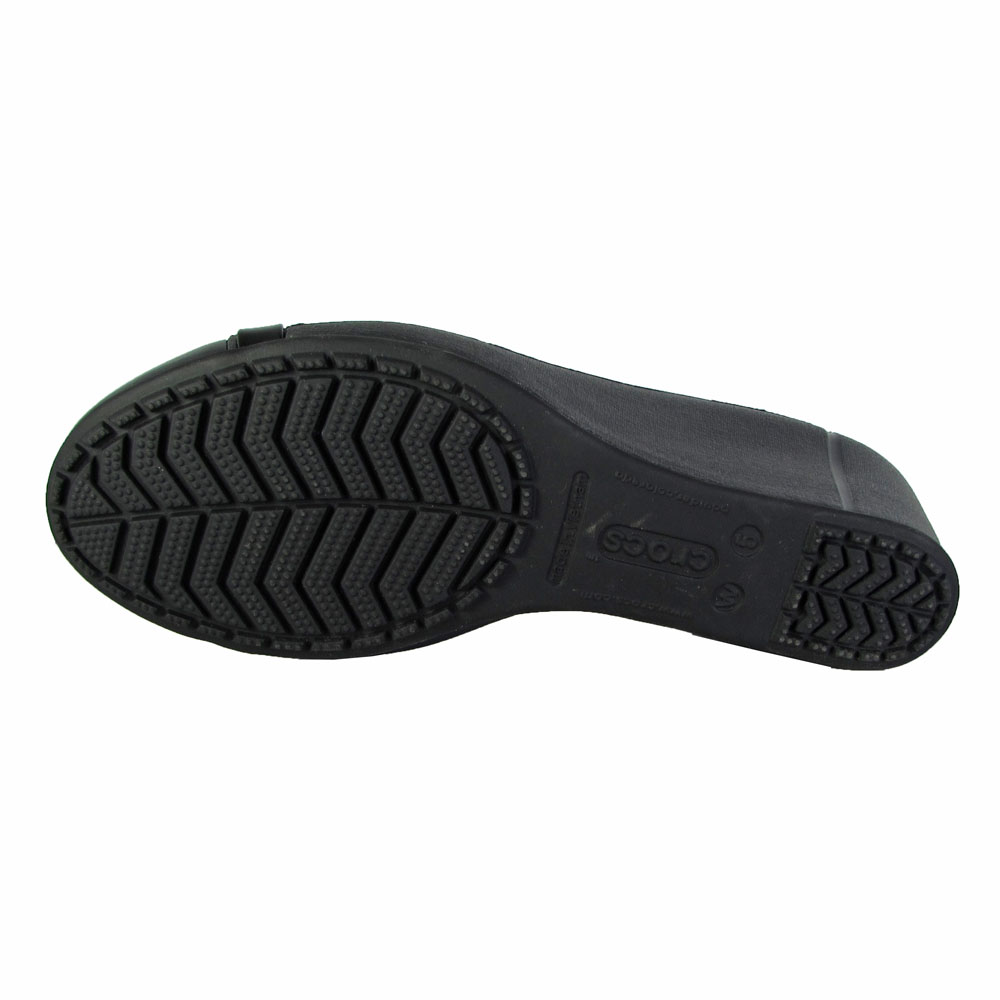Crocs Womens Cap Toe Wedge Slip On Pump Shoes