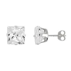 Sea Of Diamonds Earrings Cubic Zirconia Sears Sea Of Diamonds Sterling Silver Nickel Free 6x6mm Square Princess 3 Carat Cubic Zirconia Stud Earrings