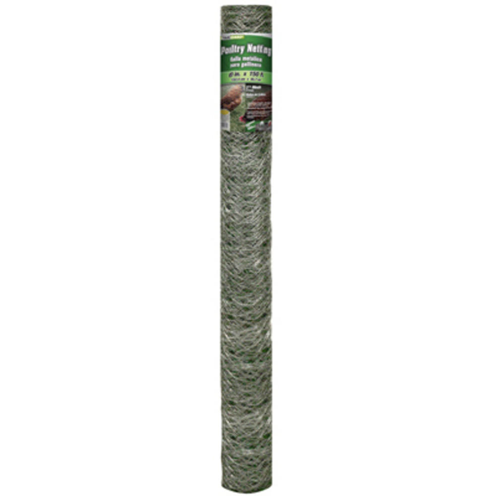 YardGard 308497B Galvanized Poultry Netting, 2-In. Mesh, 60-In. x 150-Ft. - Quantity 1