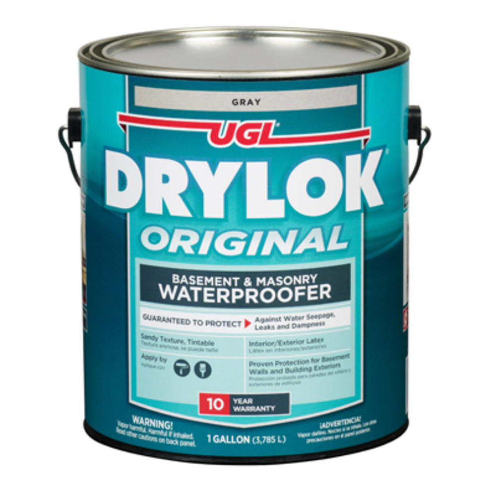 United Gilsonite Laboratories - UGL Drylok 27613 Masonry Waterproofing Paint, Latex Gray, Gallon - Quantity 1