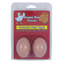Happy Hen Treats 17055 Ceramic Nest Eggs, Brown, 2-Pk. - Quantity 6