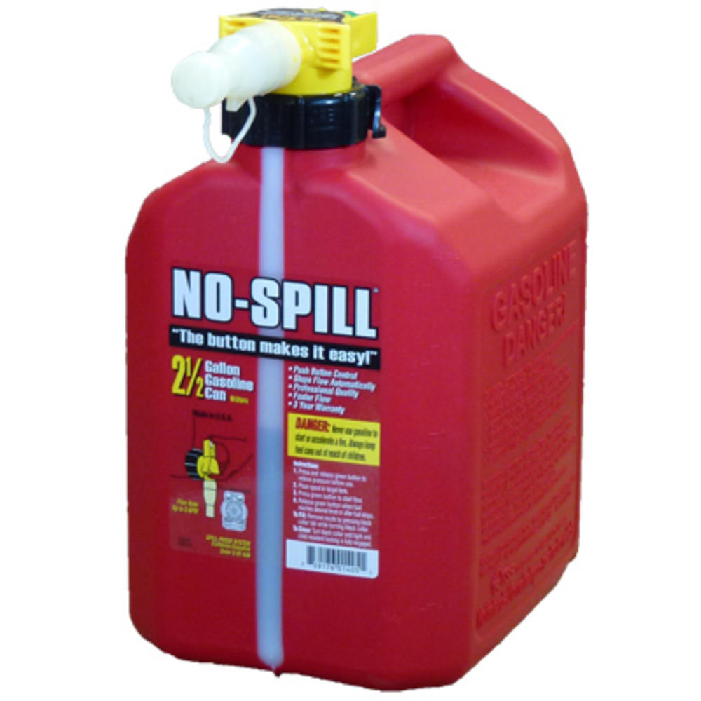 No-Spill 1405 Gas Can, CARB Compliant, 2.5-Gallons - Quantity 6