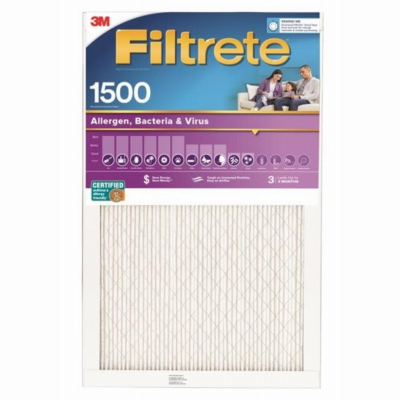 3M Filtrete 2022-4 20x30 x 1 In. Ultra Allergen Pleated Furnace Air Filter, Purple, MPR 1500, 3 Months