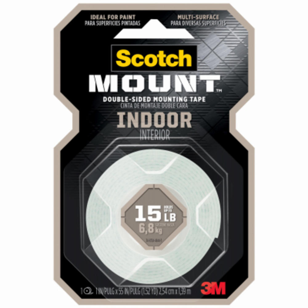 Scotch 214H Indoor Double-Sided Mounting Tape, 1 x 55 In. - Quantity 6