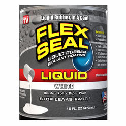 FLEX SEAL Family of Products LFSWHTR16 FLEX SEAL Liquid Rubber Sealant, White, 16-oz. - Quantity 1