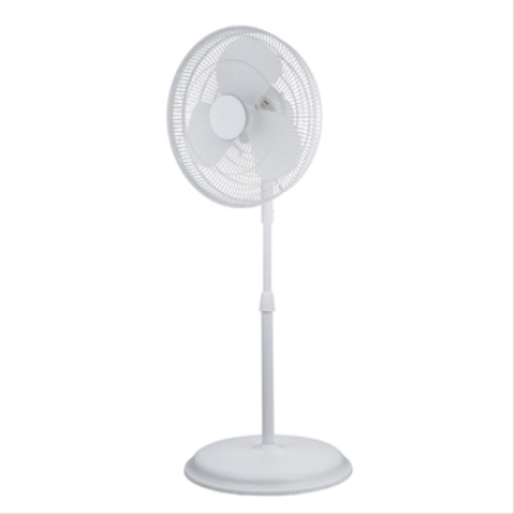HomePointe FS40-19MW Oscillating Stand Fan, 3-Speeds, White, 16 In. - Quantity 1