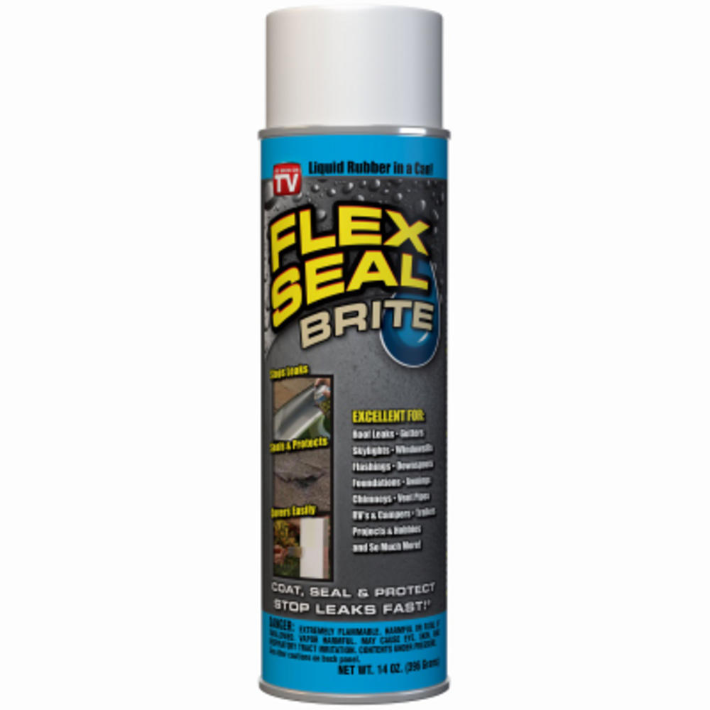 FLEX SEAL Family of Products FSB20 FLEX SEAL Rubber Sealant Coating, Brite White, 14-oz. - Quantity 1