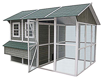 My Backyard Farm DDP-1553 Extreme Chicken Barn Coop, Walk-In, Holds 24 Birds, 140.6 x 108.3 x 96-In. - Quantity 1