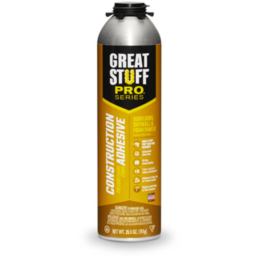 Great Stuff 343087 Pro Floor & Wall Adhesive Foam, 26.5-oz. - Quantity 12