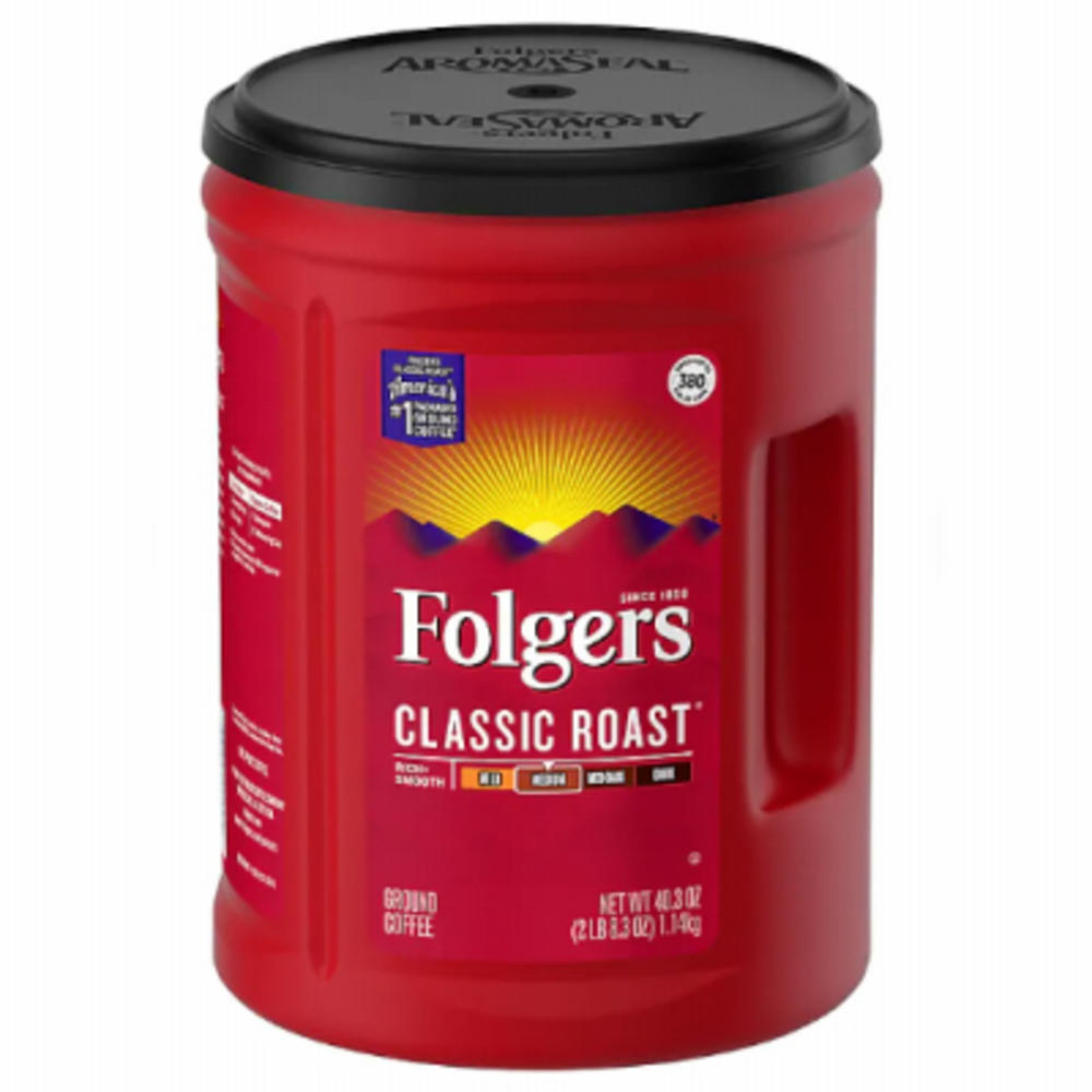 Folgers 2550030420 Classic Medium Roast Ground Coffee, 40.3 oz. - Quantity 1