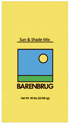 Barenbrug 98650 Grass Seed, Sun & Shade Mix, 50-Lbs., Covers 20,000 Sq. Ft. - Quantity 1
