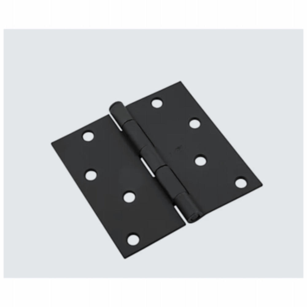 National Hardware N830-426 Steel Hinge, Square Corners, Black, 4 In. - Quantity 15