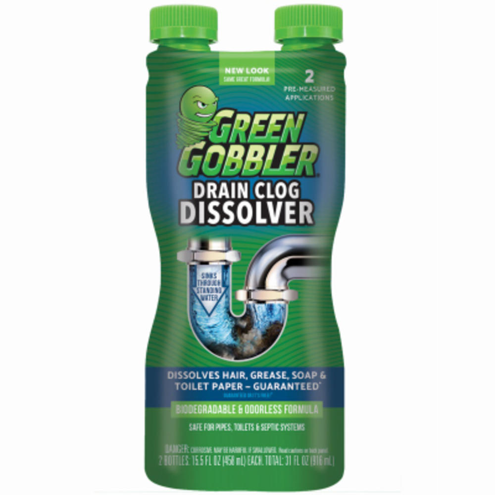 Green Gobbler G8615A Drain Clog Dissolver, 31-oz. - Quantity 12