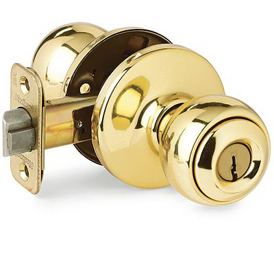Kwikset 94002-831 Security Polo Entry Lockset, Polished Brass - Quantity 1