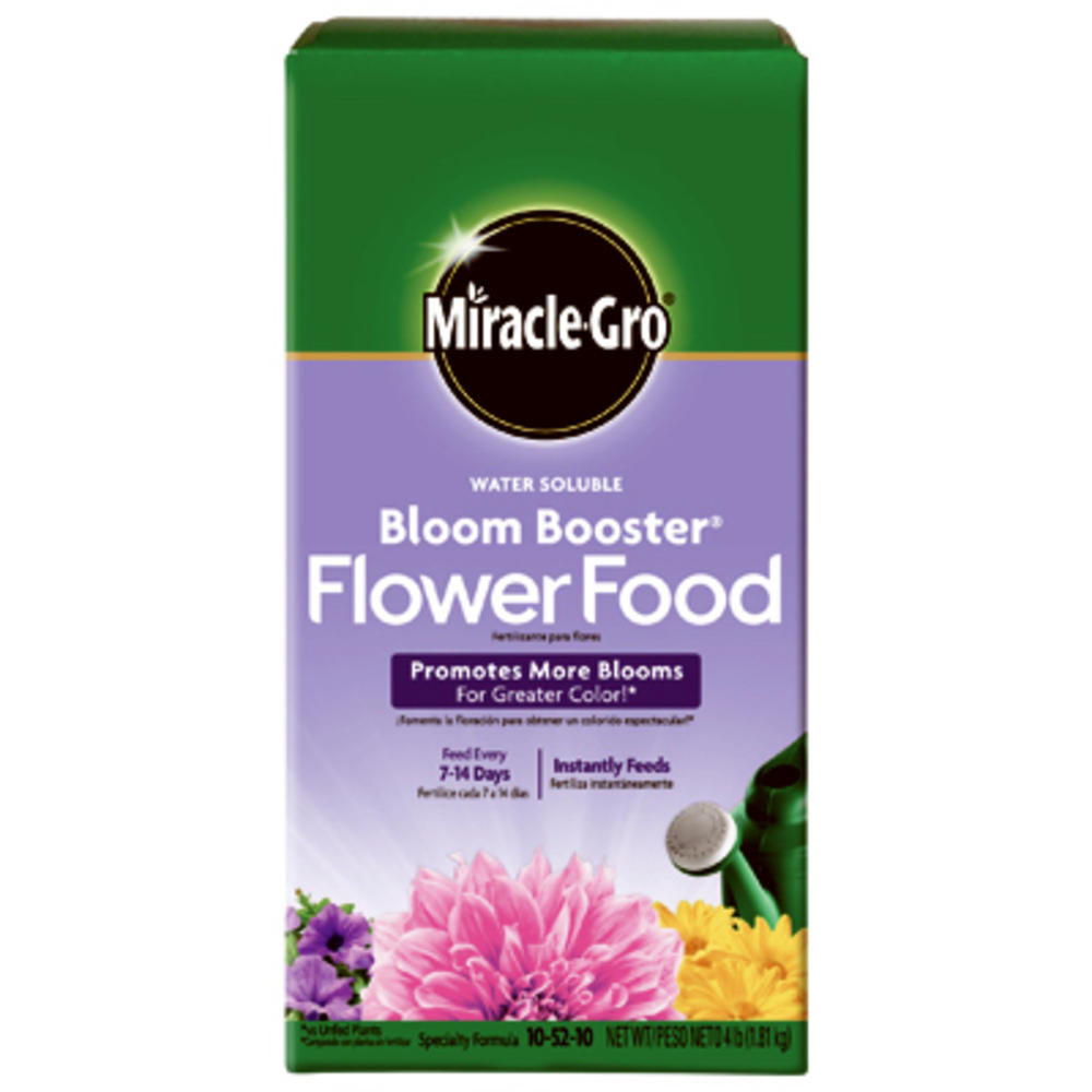 Miracle-Gro 146002 Water Soluble Bloom Booster Flower Food, 4 Lbs. - Quantity 1