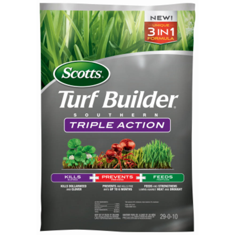 Scotts 26008A Turf Builder Southern Triple Action Fertilizer, 8,000 Sq. Ft. Coverage - Quantity 1