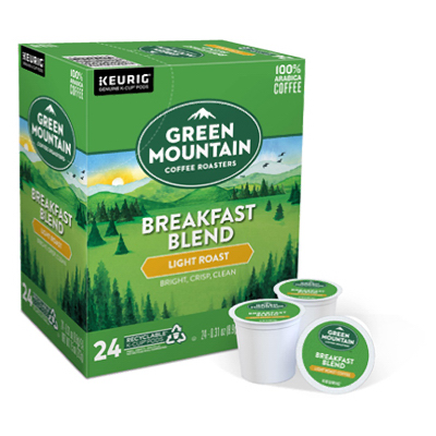 Keurig Green Mountain Coffee KEURIG DR PEPPER 6520 Green Mountain Coffee® Breakfast Blend Coffee K-Cup Pods, 24/box 6520