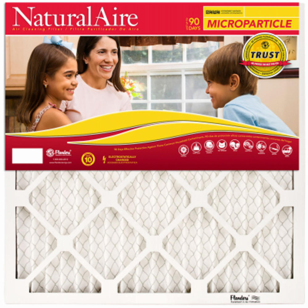 NaturalAire 85256.011212 Microparticle Pleated Air Filter, 90 Days, 12x12x1- In.