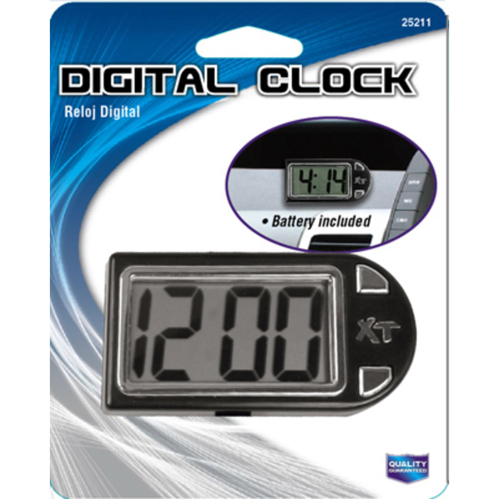 Custom Accessories 25211 Digital Clock, Stand/Mount, Battery Incl. - Quantity 1