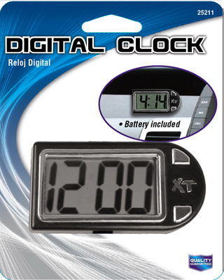 Custom Accessories 25211 Digital Clock, Stand/Mount, Battery Incl. - Quantity 1
