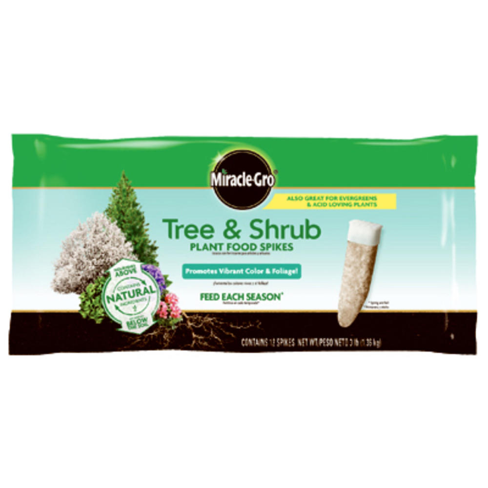 Miracle-Gro 4851012 Tree & Shrub Plant Food Spikes, 12-Count - Quantity 1