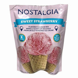 Nostalgia ICMX8STBR Strawberry Ice Cream Mix - Quantity 8