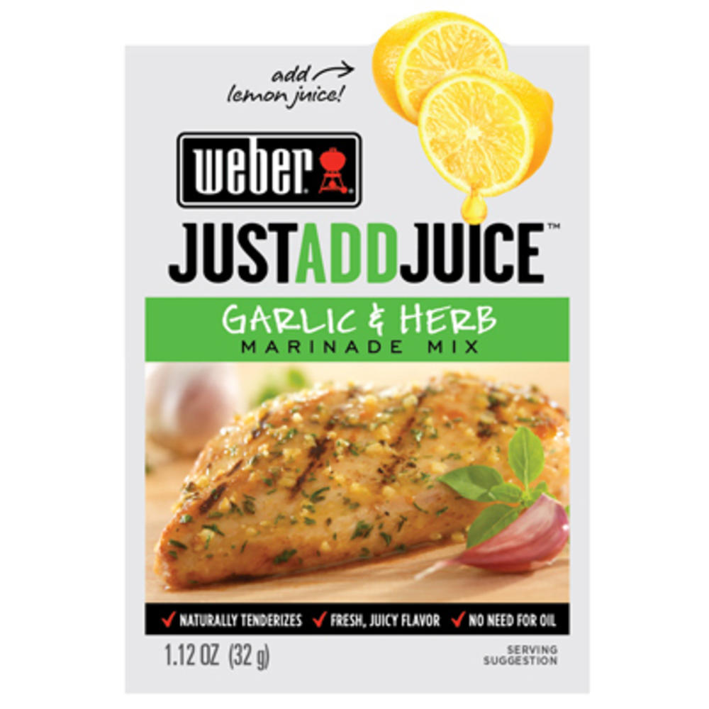 Weber 2009119 Just Add Juice Garlic & Herb Marinade Mix, 1.12 oz. - Quantity 12