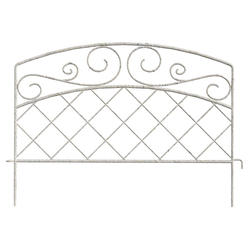 Panacea Products Corp. Panacea Products 83620 French Scroll Border Edge, White Metal, 16-In. Wide - Quantity 1