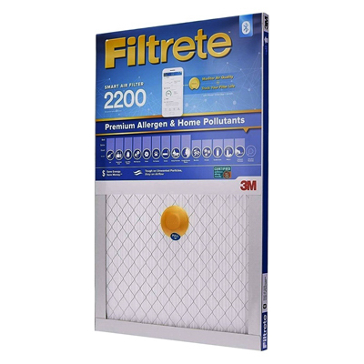 3M Filtrete S-EA02-4 Premium Allergen & Pollutants Smart Air Filter, Bluetooth Enabled, 20x20x1-In.