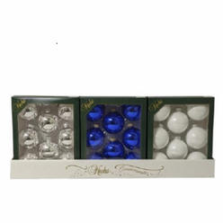 Christmas by Krebs CBK011003A Glass Christmas Ornament, Winter Colors, 2-5/8-In., 8-Pk.