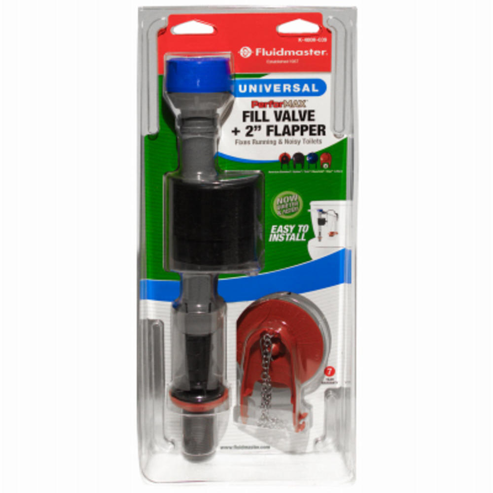 Fluidmaster K-400H-039-T14 Performax Toilet Fill Valve and 2-In. Water-Saving Toilet Flapper Kit - Quantity 1
