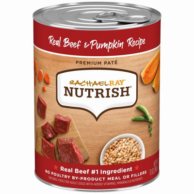 Rachael Ray Nutrish 00071190713377 Canned Dog Food, Real Beef & Pumpkin Recipe, 13-oz. Can - Quantity 12