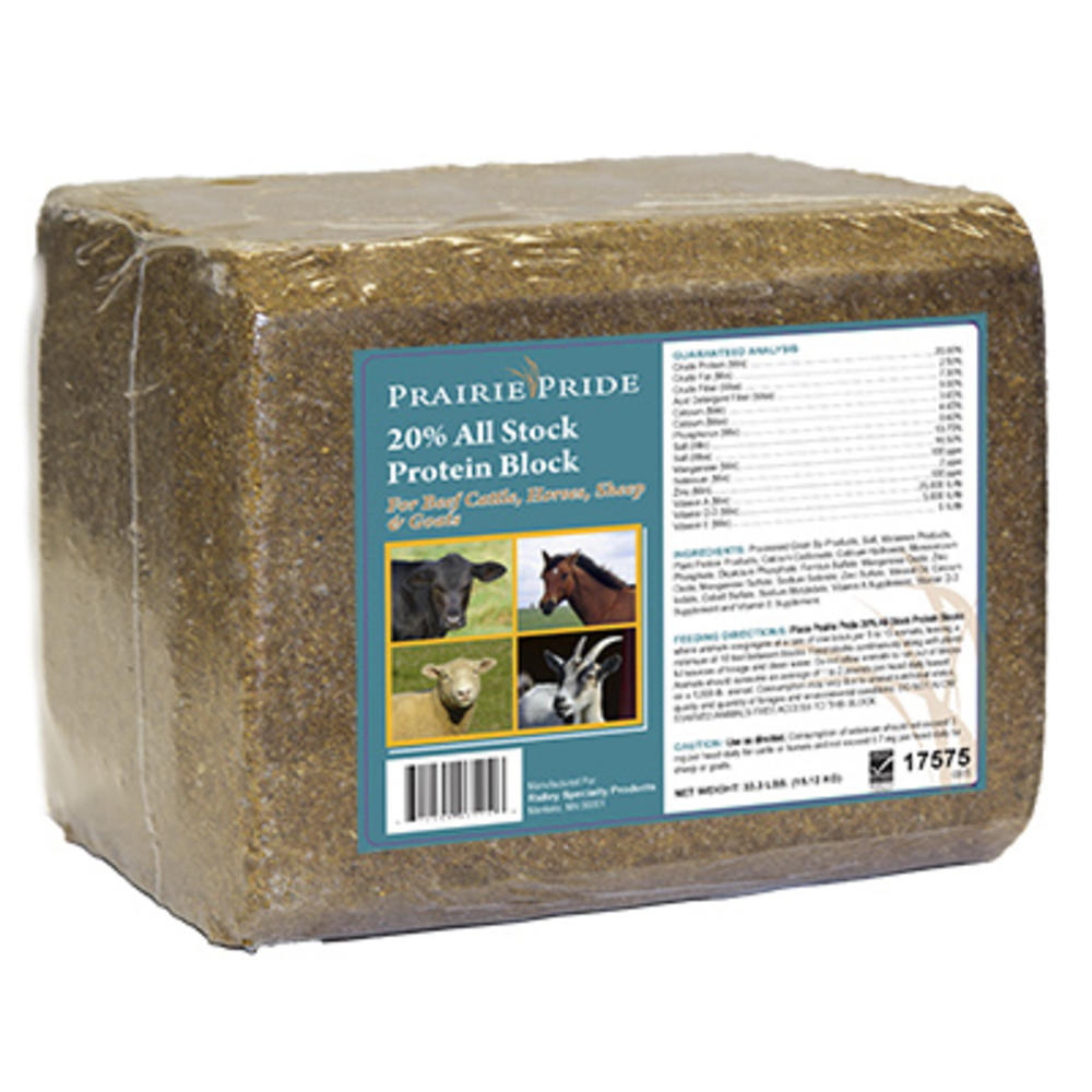Prairie Pride 17575 All Stock Block, 20-Percent, 33-Lb. - Quantity 1