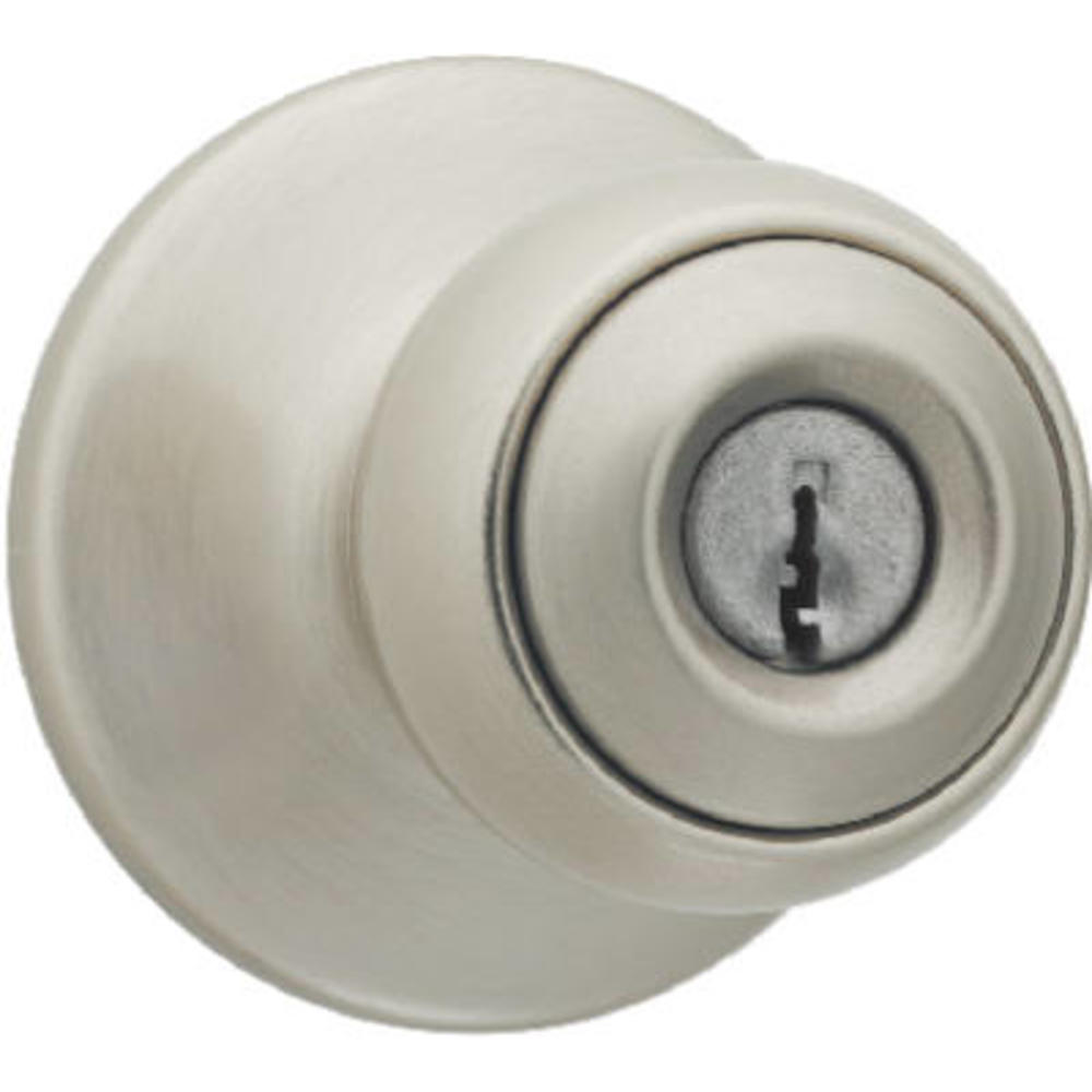 Kwikset 94002-826 Security Polo Entry Knob Lockset, Satin Nickel - Quantity 1