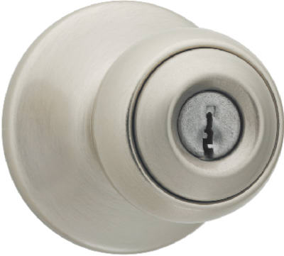 Kwikset 94002-826 Security Polo Entry Knob Lockset, Satin Nickel - Quantity 1