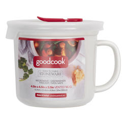 GoodCook 04164 Vented Soup Mug, White Ceramic, 20-oz.