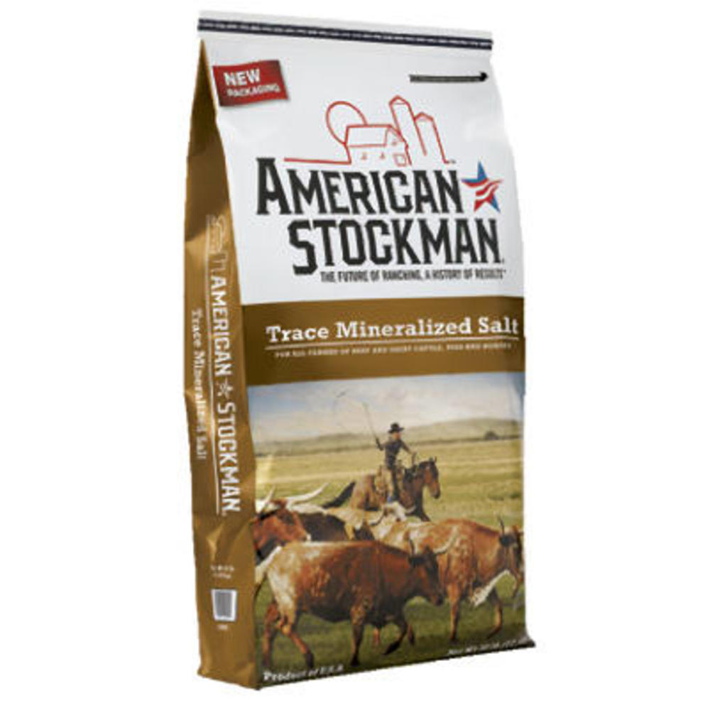 American Stockman 768407 Trace Mineral Bag Ag Salt, 50-Lbs. - Quantity 1