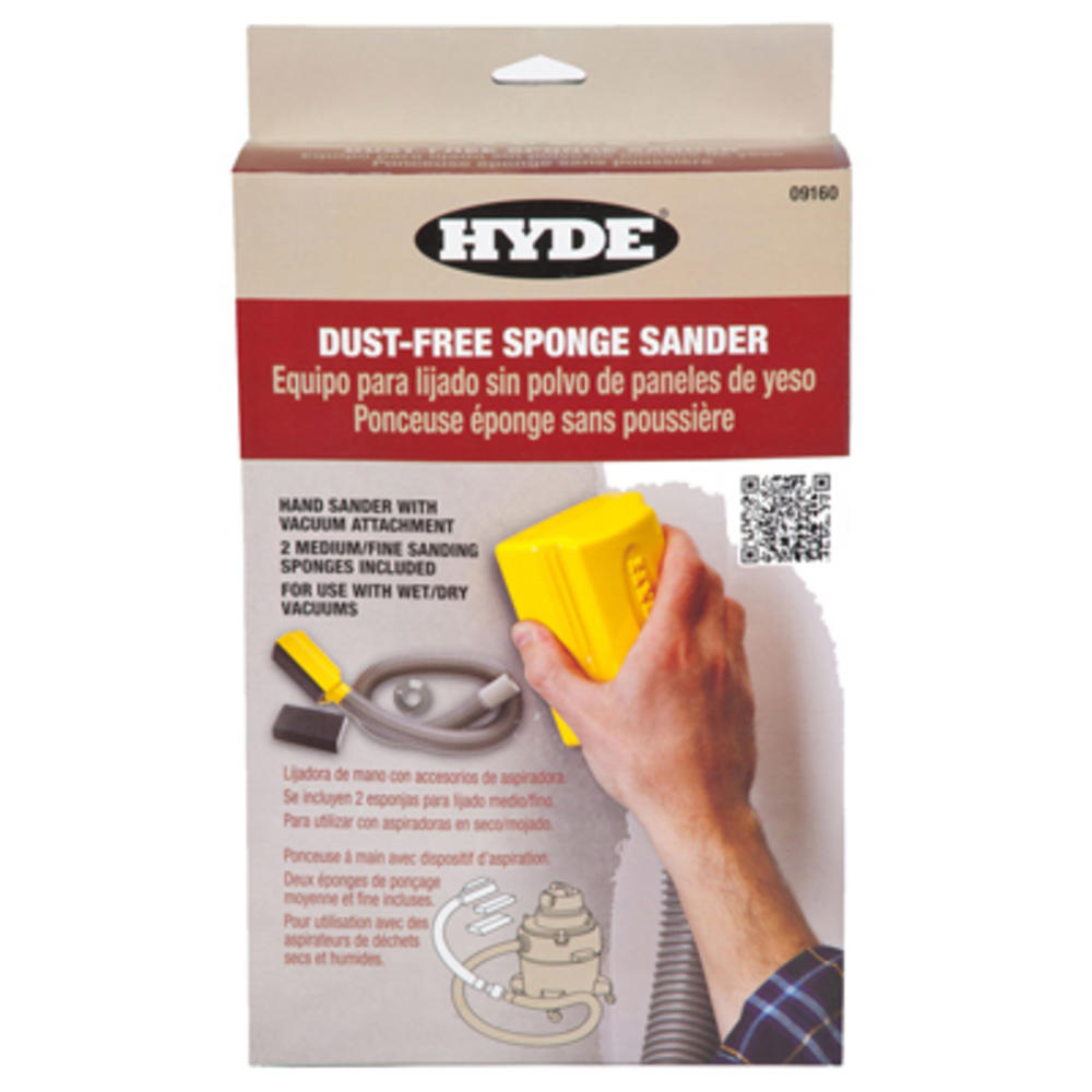 Hyde 09160 Dust Free Sponge Sander, Use with Wet/Dry Vacs - Quantity 1