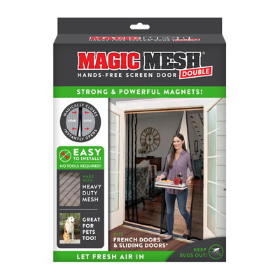 Magic Mesh MM351112 Hands-Free Screen Door, Double-Door Size - Quantity 1