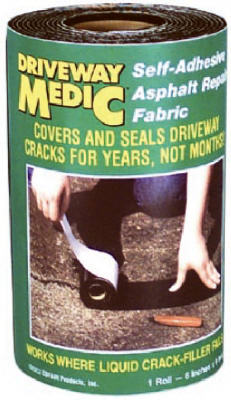 Driveway Medic 609MD Adhesive Asphalt/Blacktop Repair Fabric, 6-In. x 9-Ft. - Quantity 1