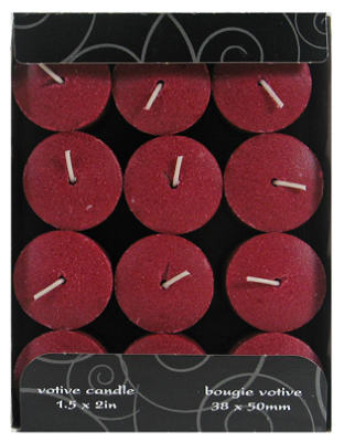 Candle Lite Candle-lite 4520565 Candle-Lite Essentials Classic Black Cherry Votive Candle 4520565 Pack of 12