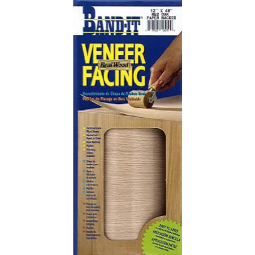 Veneer Technologies 12410 Red Oak Real Wood Veneer Paperback Facing, 12-Inch x 48-Inch - Quantity 1
