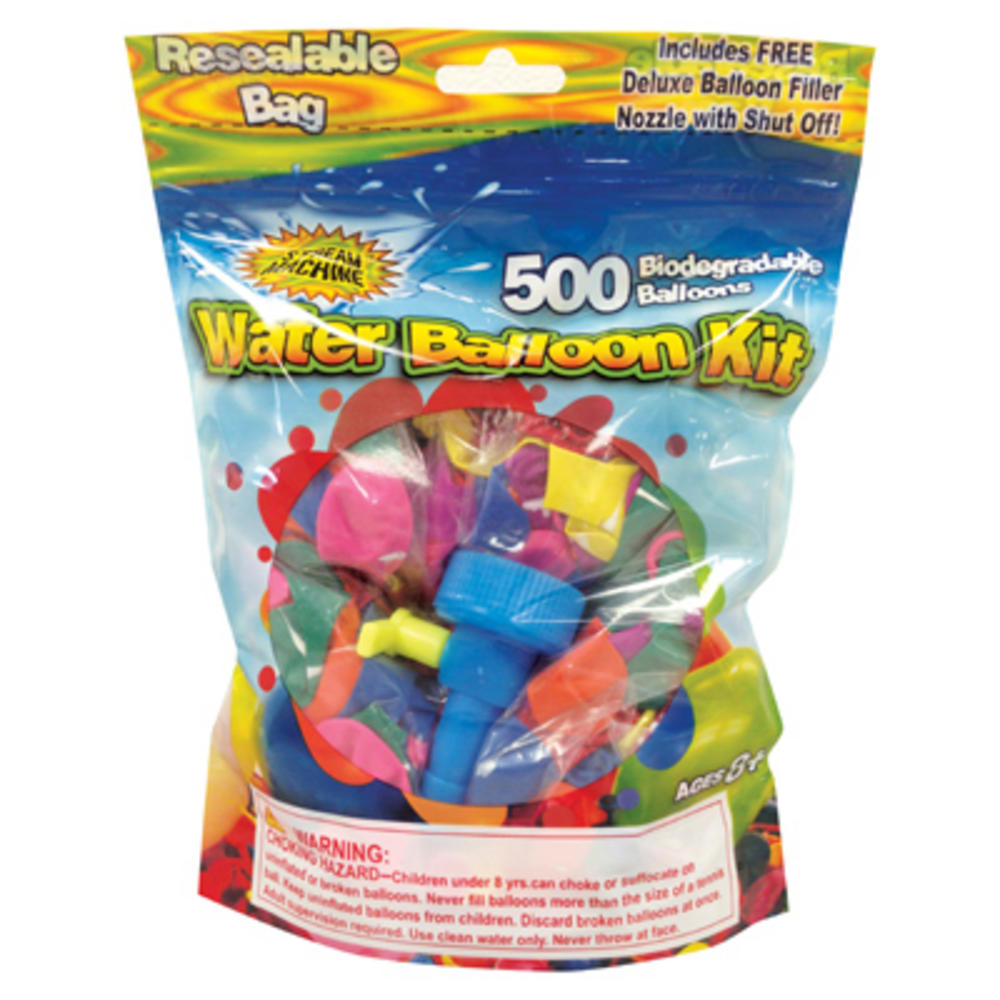 Water Sports LLC Water Sports 80086-2 Water Balloon Kit, 500 Biodegradable Balloons & Hose Nozzle - Quantity 1