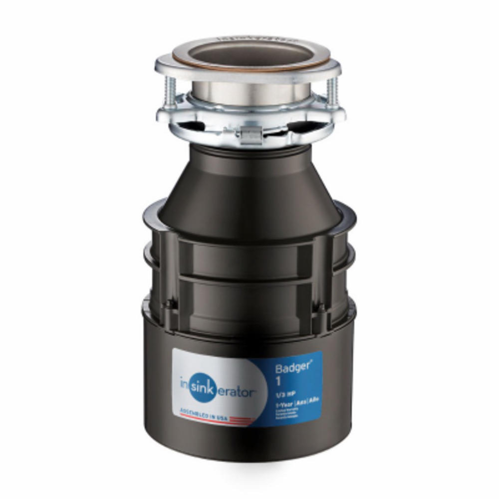 InSinkErator BADGER 1 Badger 1 Garbage Disposal,  Continuous-Feed, 1/3-HP - Quantity 1
