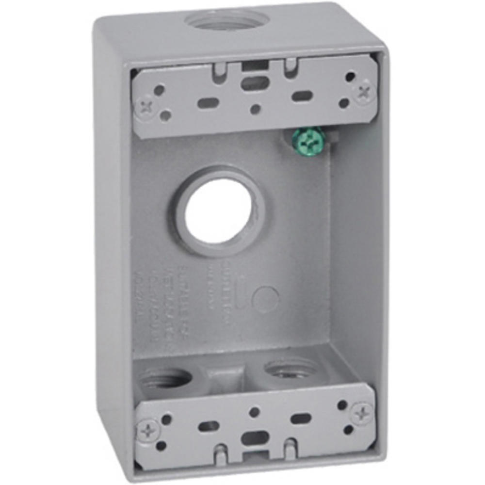 Master Electrician FSB50-4 Gray Weatherproof 1-Gang Rectangular Outlet Box - Quantity 50